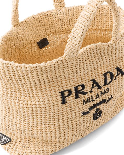 Prada raffia tote bag